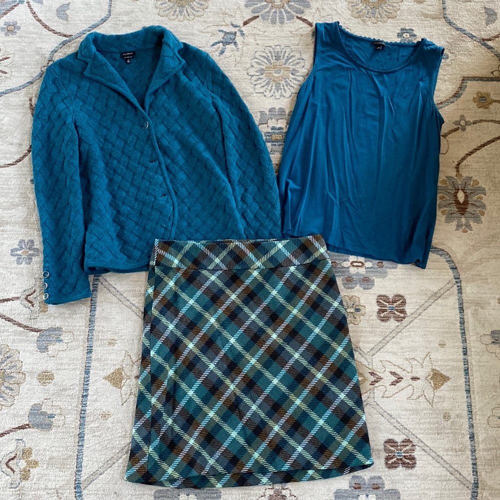 Talbots sweater top and skirt set